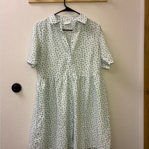 VILA Light Blue Floral Midi Dress